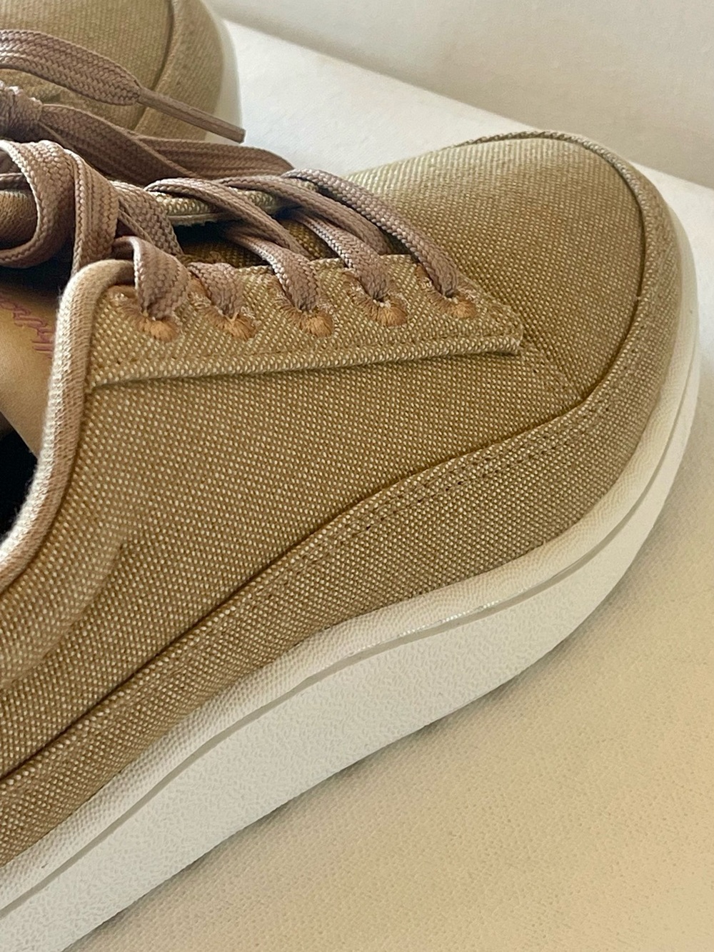 NEW ALLBIRDS CANVAS PACERS HAZY BEIGE SKATER CHIC SNEAKER WOMENS SIZE 6 - Picture 5 of 14